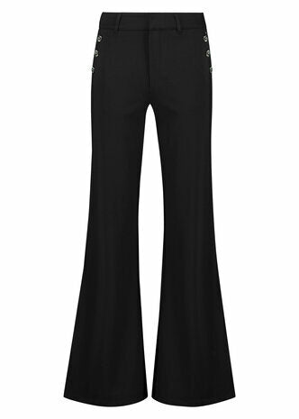 Trousers Wide Leg Punta Sailor - Zwart
