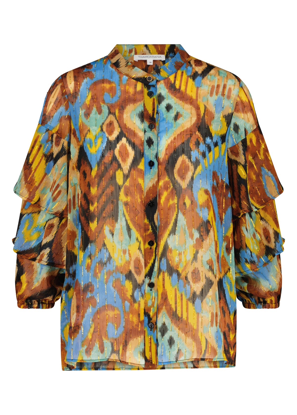 Blouse Spring Ikat Black - Zwart