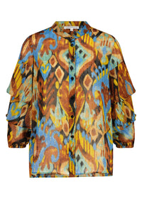 Blouse Spring Ikat Black - Zwart
