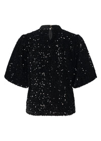 Top Sequins - Zwart