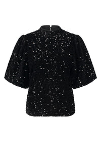 Top Sequins - Zwart
