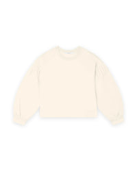 Oversized Sweater With Shoulder Pintucks - Geel