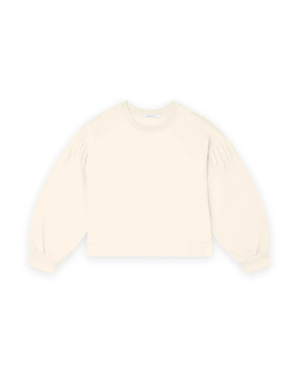 Oversized Sweater With Shoulder Pintucks - Geel