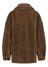 Coat Bonded Suedine Snake - Bruin
