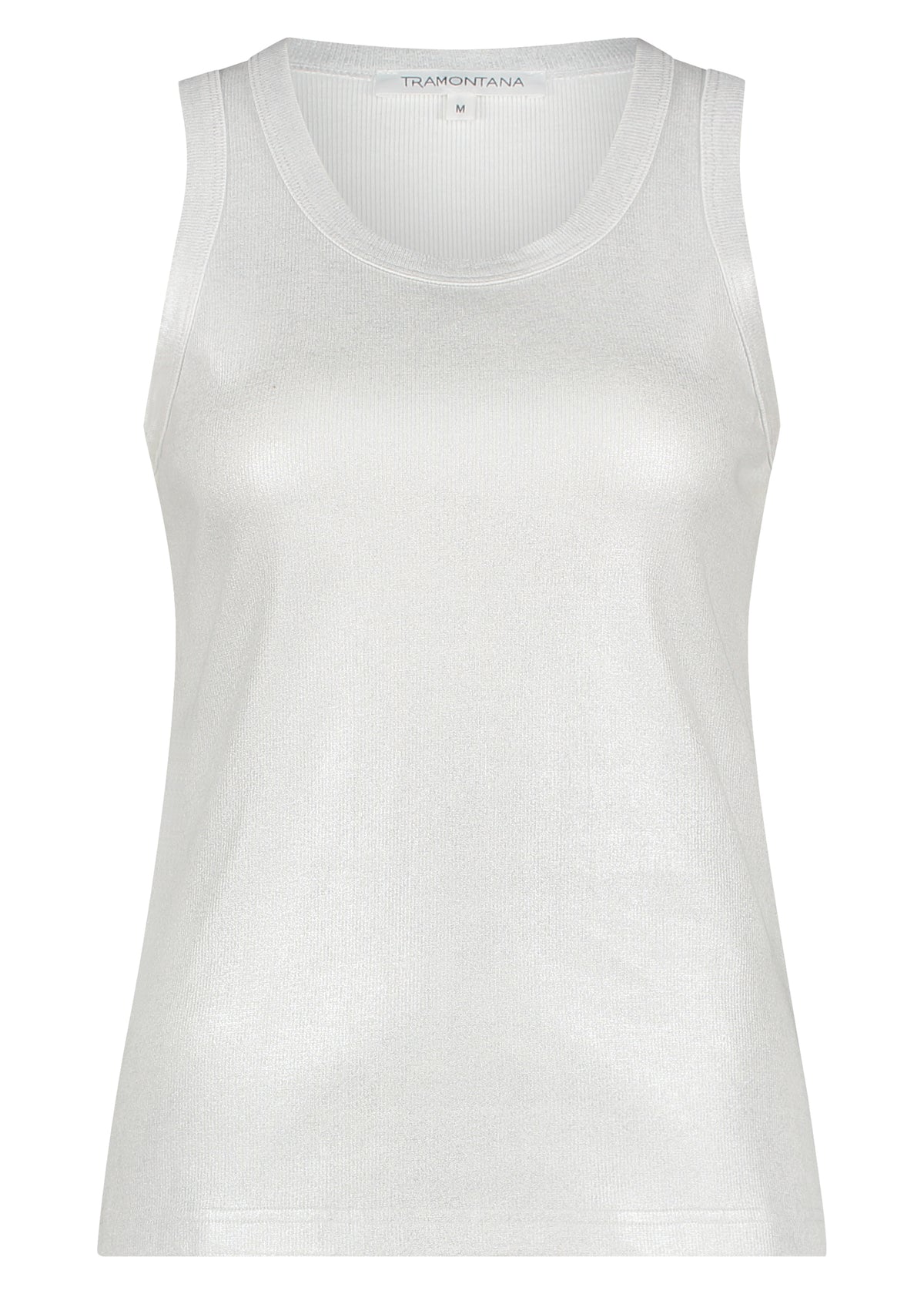 Coated Rib Singlet - Zilver