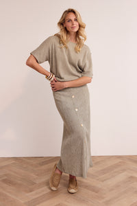 Crinkled Maxi Skirt - Multi