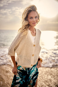 Crochet V-Neck Cardigan