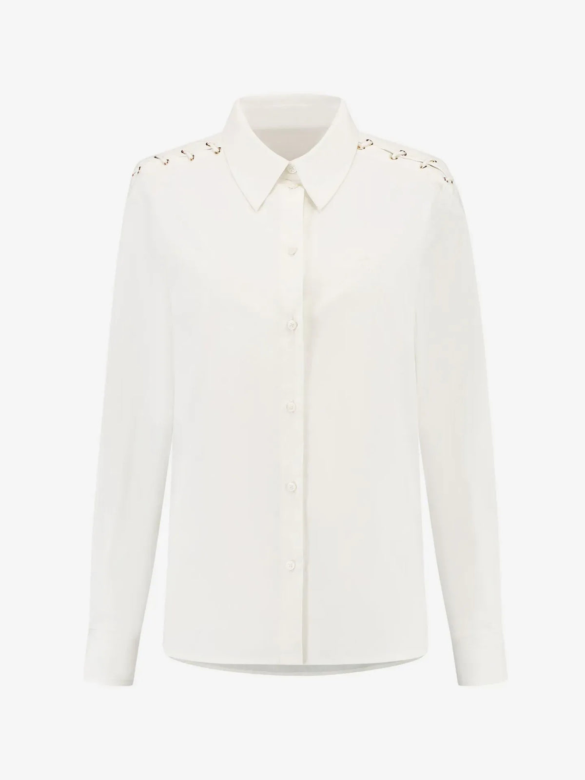 Deja Lace-up Blouse - Wit