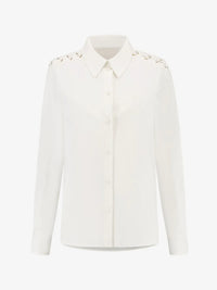 Deja Lace-up Blouse - Wit