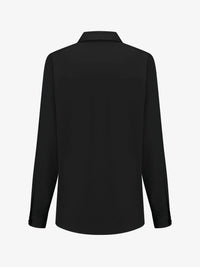 Deja Lace-up Blouse - Zwart