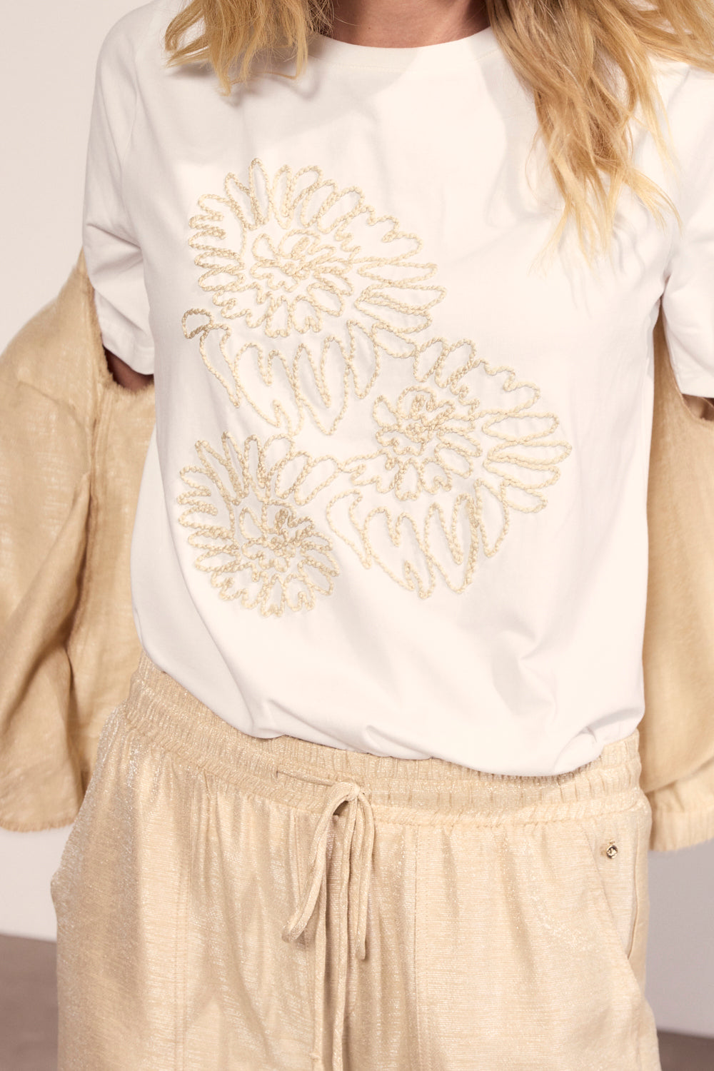 Embroidered Artwork T-Shirt