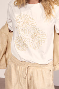 Embroidered Artwork T-Shirt
