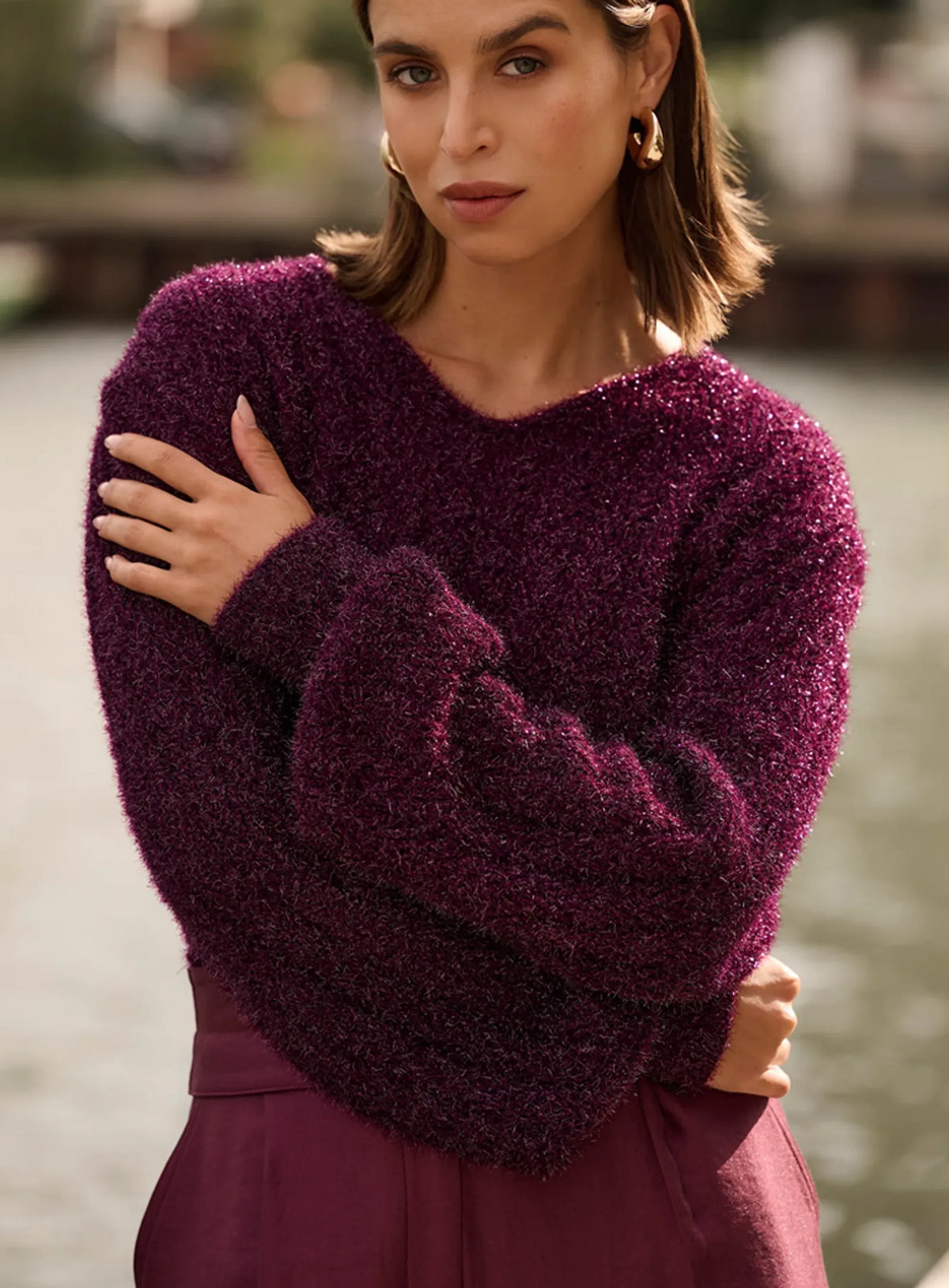 SWEATER - Paars