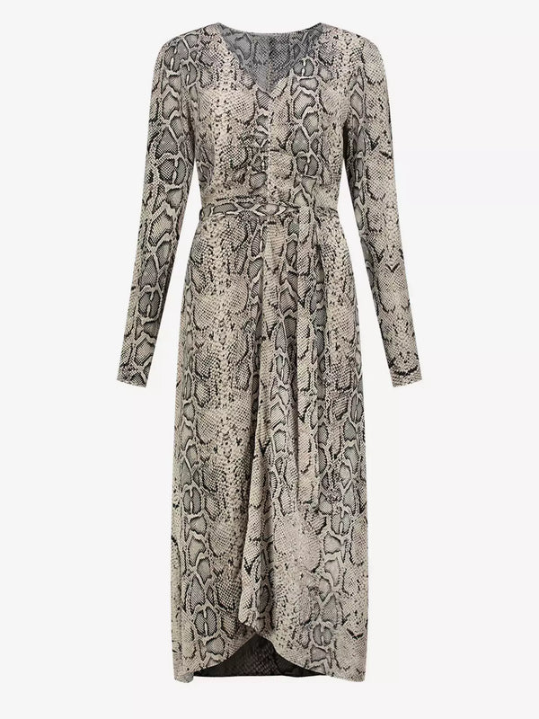 Reese Snake Dress - Bruin