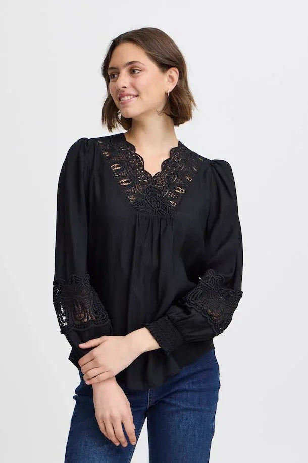 FRBLONDIE Blouse - Zwart