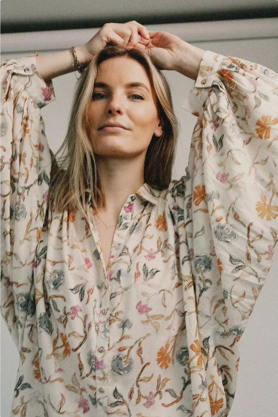 Flower Blouse - Zand