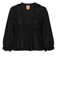 MirkaGO Cardigan Blouse - Zwart