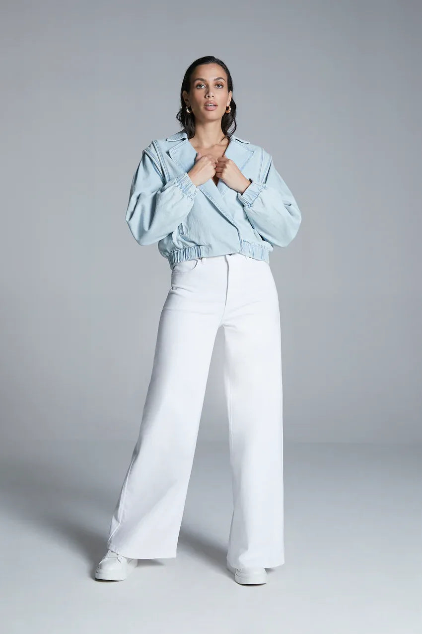 James - Colored Wide Leg Jeans - Wit