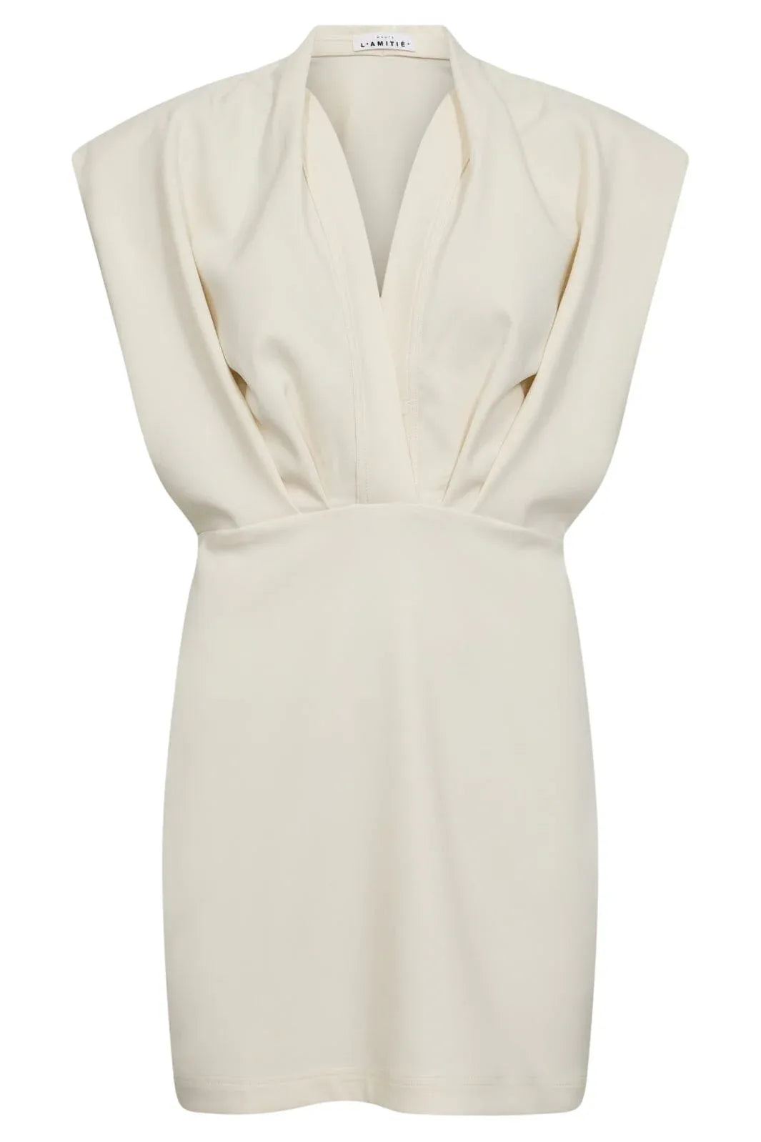 L'egance Crop Drape Dress - Wit