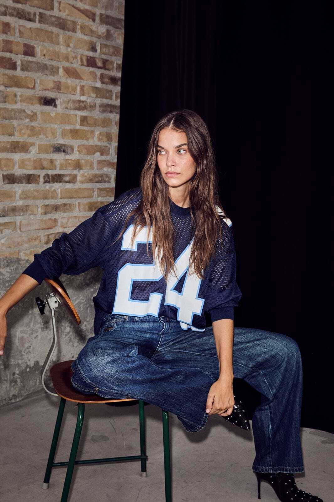 American Football LS Tee - Blauw