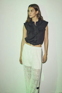 Utopia Lace Tie Pant - Wit