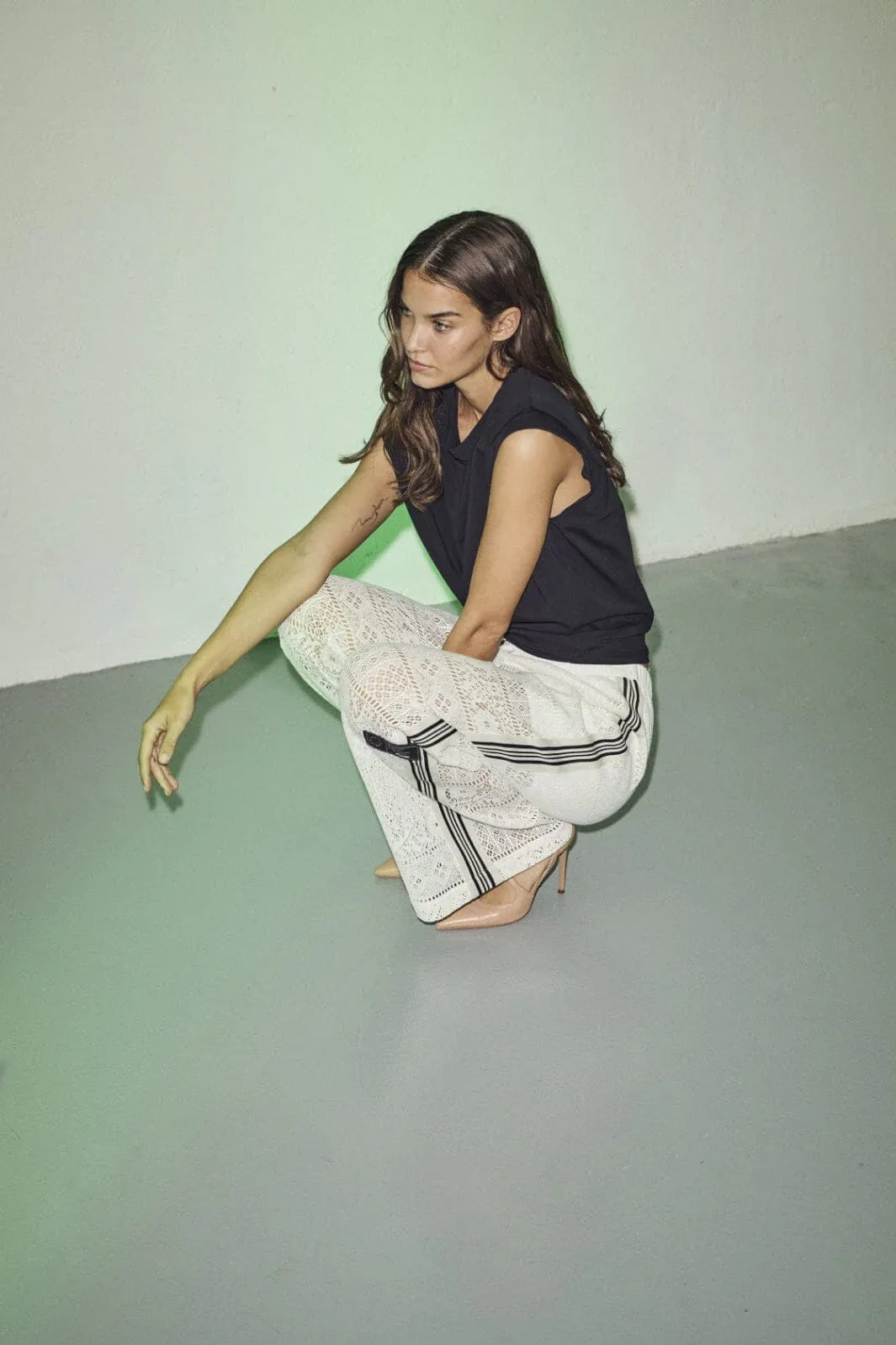Utopia Lace Tie Pant - Wit