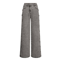 Side Panel Button Tall Jeans - Grijs