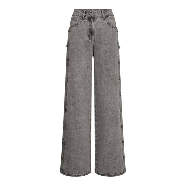 Side Panel Button Tall Jeans - Grijs