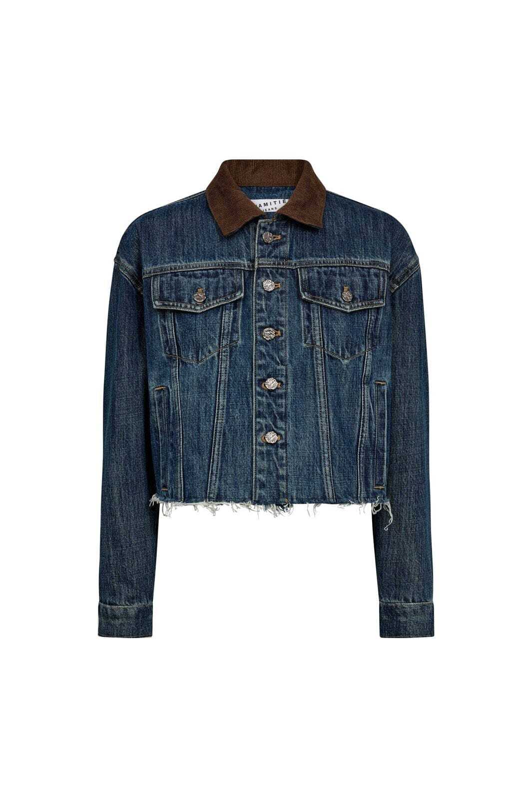 Denize Crop Denim Jacket - Blauw