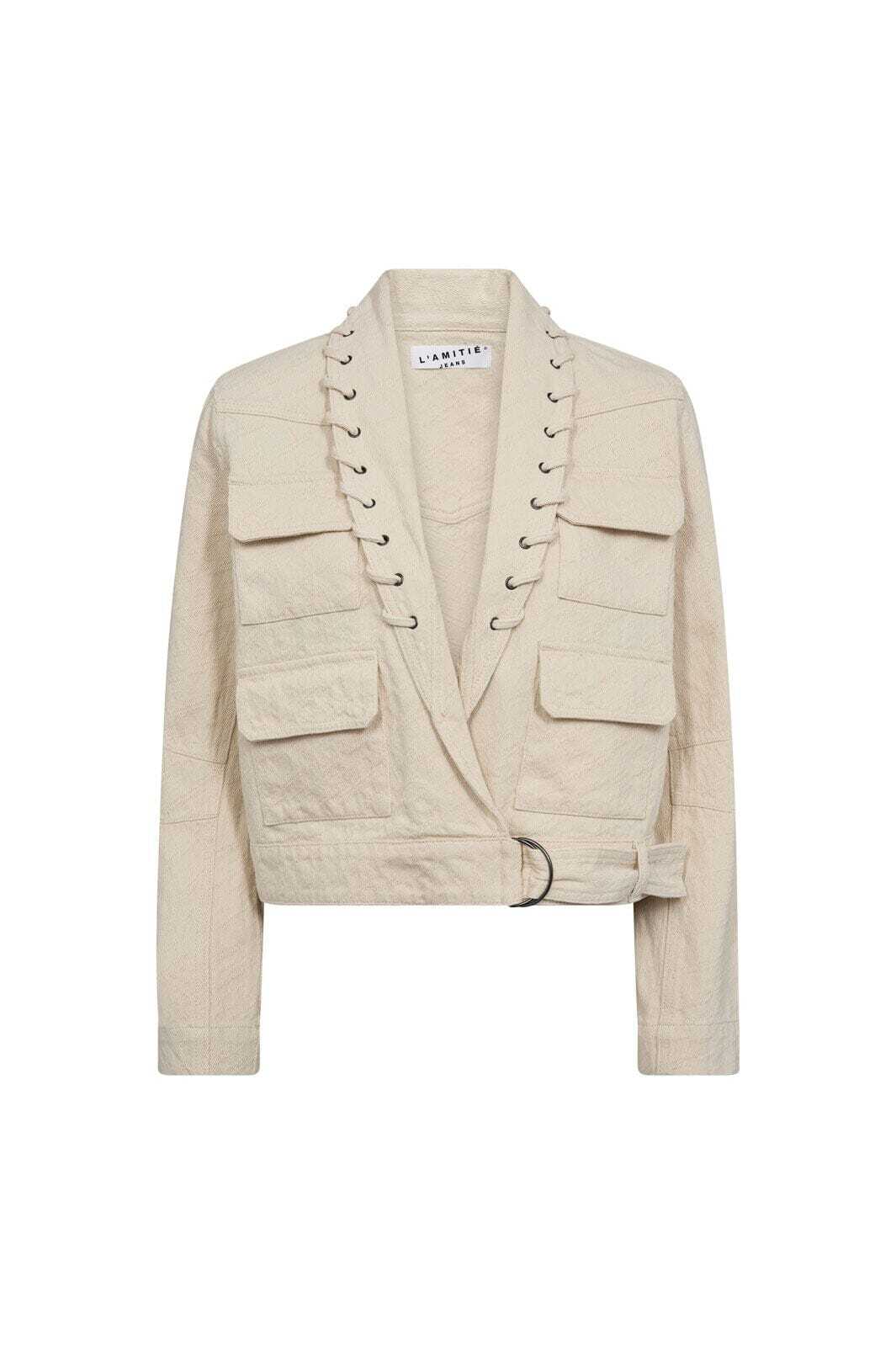 Pielle Structure Crop Jacket - Multi