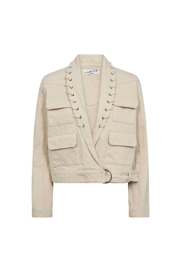 Pielle Structure Crop Jacket - Multi