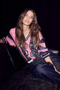 HL24 Stripe Football Blouse - Blauw