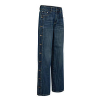 Denize Button Tall Jeans - Blauw