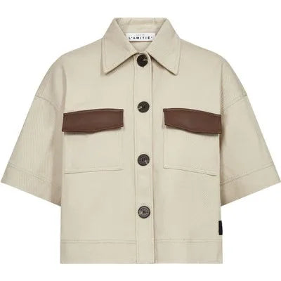 Bowie Crop Pocket Shirt - Zand