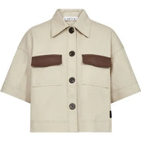 Bowie Crop Pocket Shirt - Zand