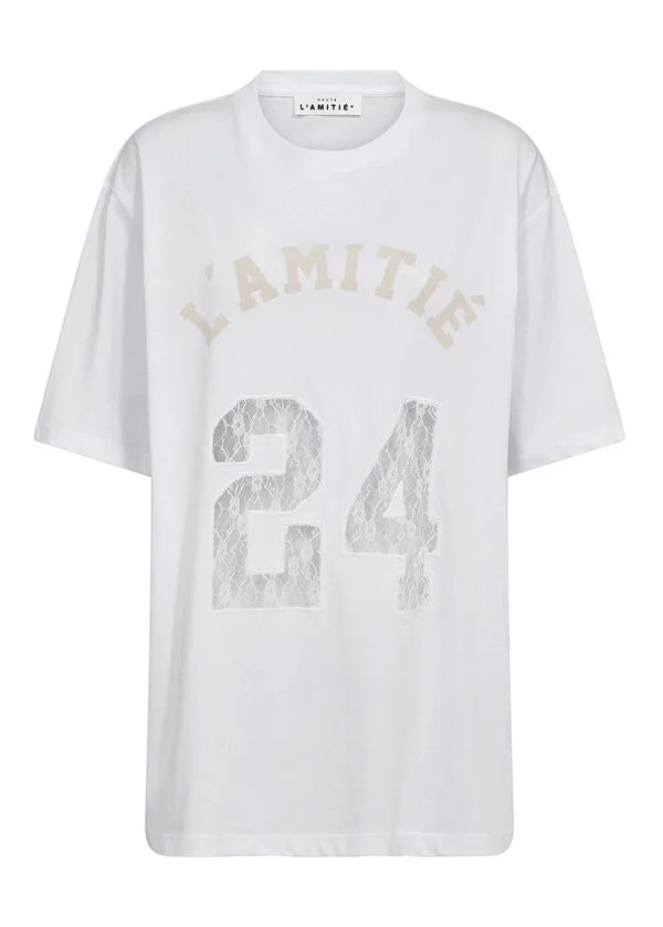 24 Lace Number Tee - Wit