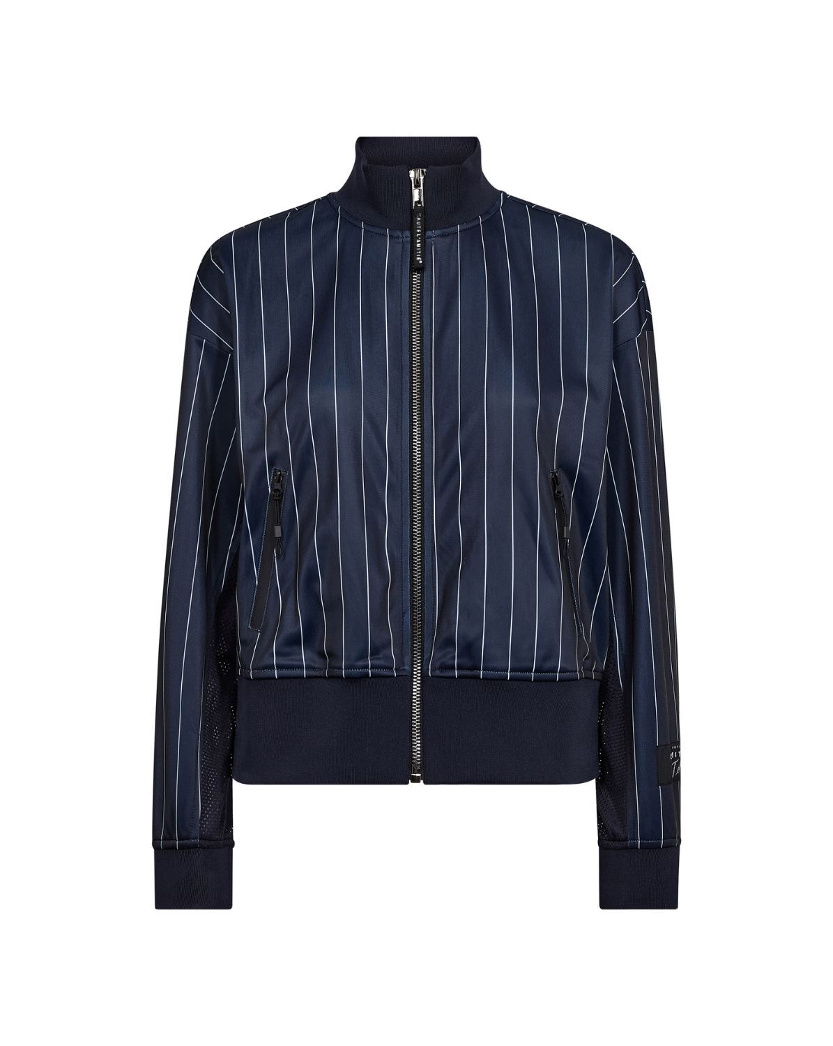 Pin Stripe Zip Sweat - Blauw