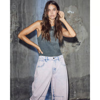 Drew Barrel Panel Tall Jeans Iced Rose - Roze