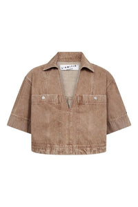 Drew Denim Top Camel - Bruin