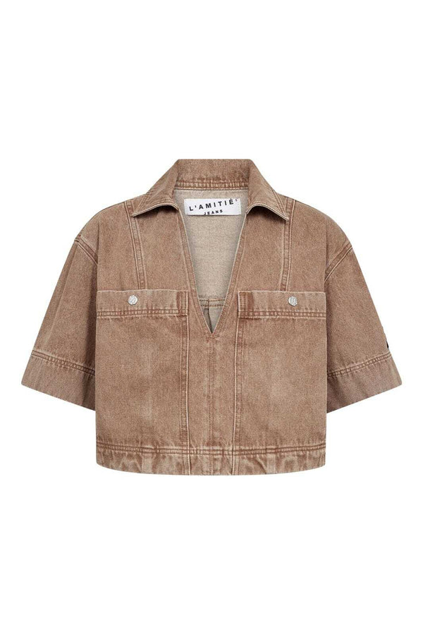 Drew Denim Top Camel - Bruin