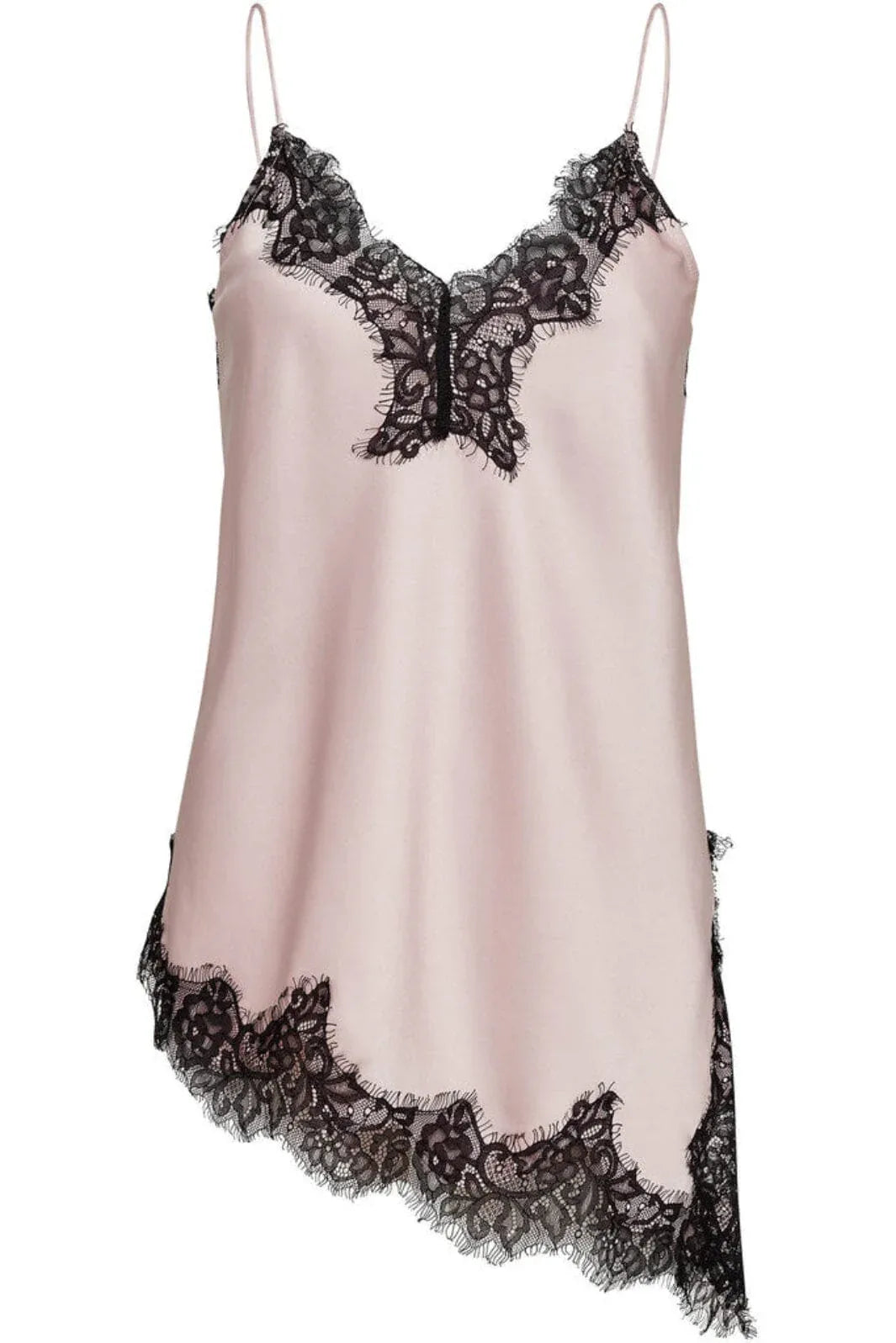 Asta Asym Contrast Lingerie Top - Roze