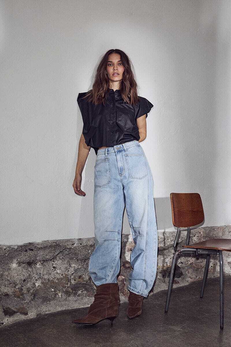 Dinnie NS Coated Shirt - Zwart