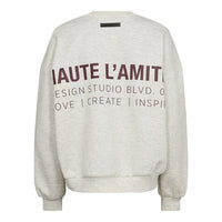 Back Print Studio Sweat - Beige