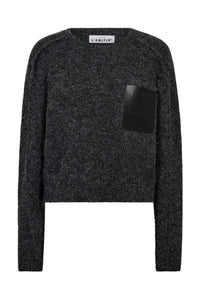 Darcia Reverse Crop Pocket Knit