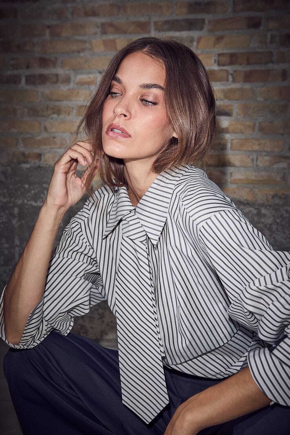 Gemma Tie Stripe Shirt