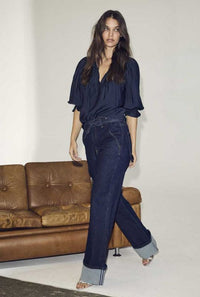 HubbyCC ReverseAnkle LongJeans - Blauw