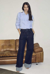 HubbyCC ReverseAnkle LongJeans - Blauw