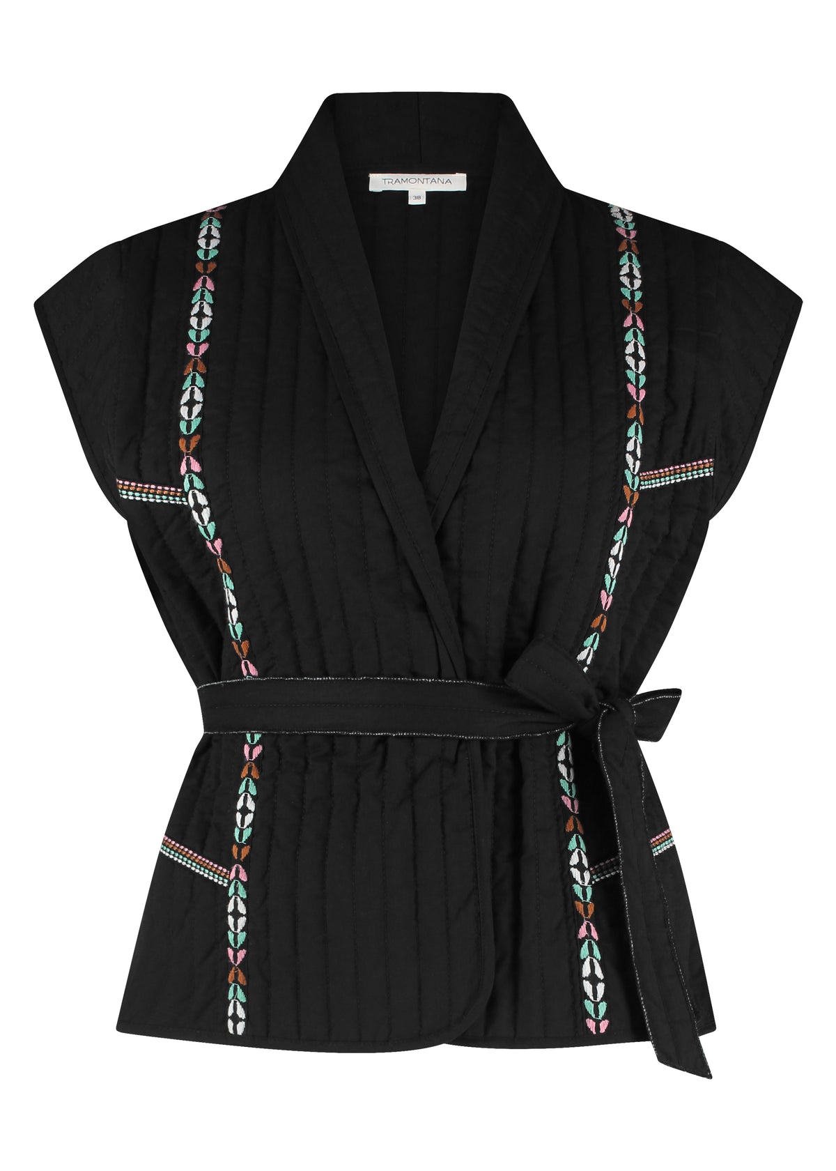 Gilet Belted - Zwart