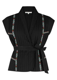 Gilet Belted - Zwart
