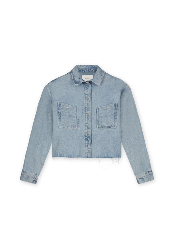 Cropped Denim Jacket - Blauw